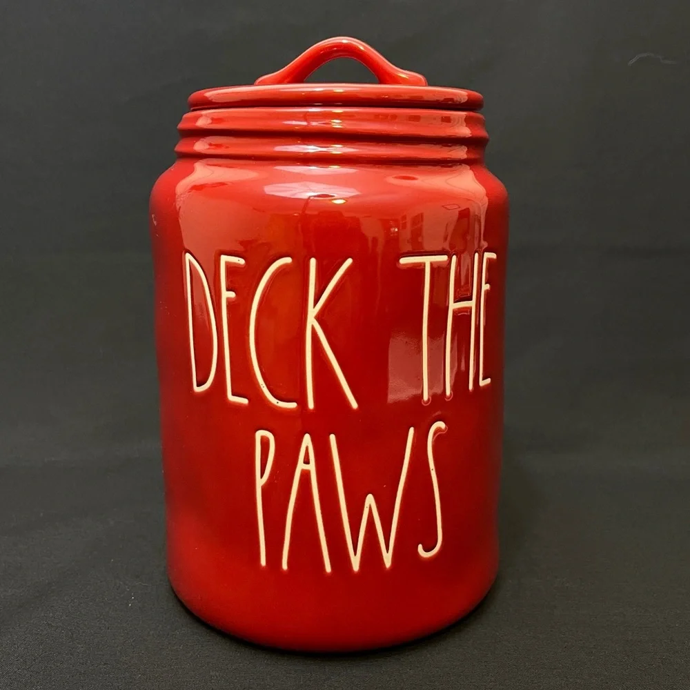 💸 Deck the Paws Ceramic Treat Container & Naughty/Nice Picture Frame Ornamental